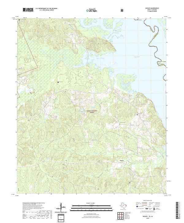 US Topo 7.5-minute map for Huxley TXLA