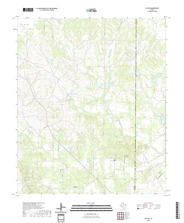 US Topo 7.5-minute map for Hylton TX