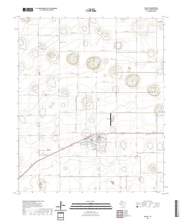 US Topo 7.5-minute map for Idalou TX