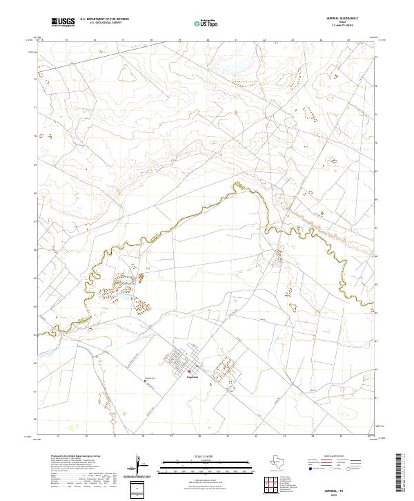 US Topo 7.5-minute map for Imperial TX