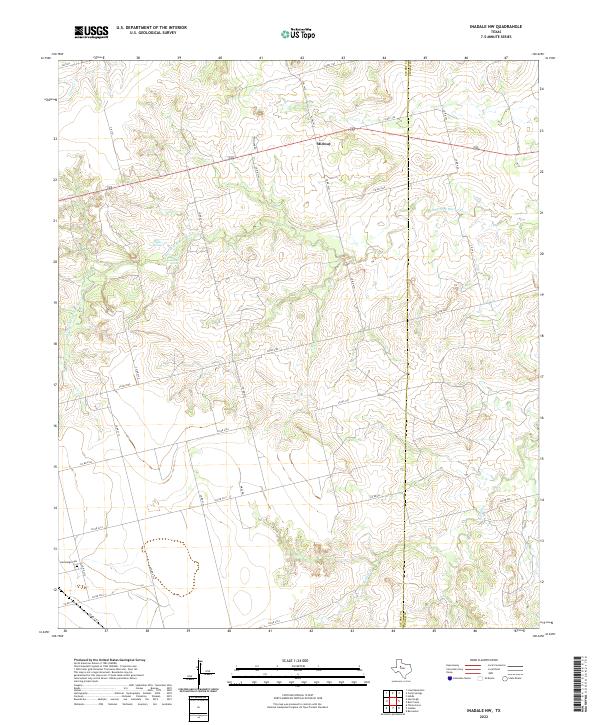 US Topo 7.5-minute map for Inadale NW TX