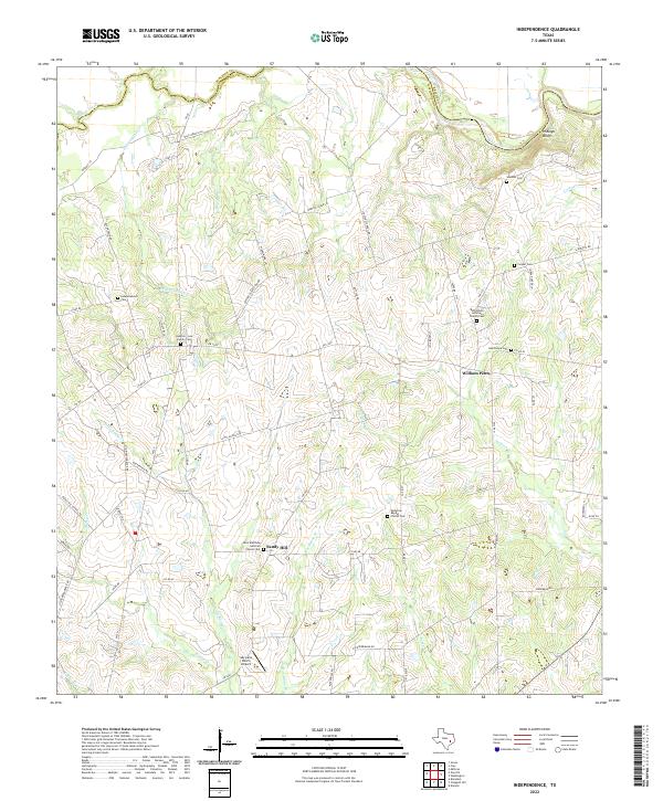 US Topo 7.5-minute map for Independence TX