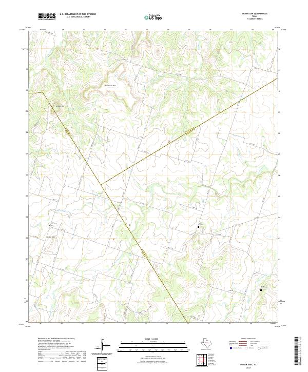 US Topo 7.5-minute map for Indian Gap TX