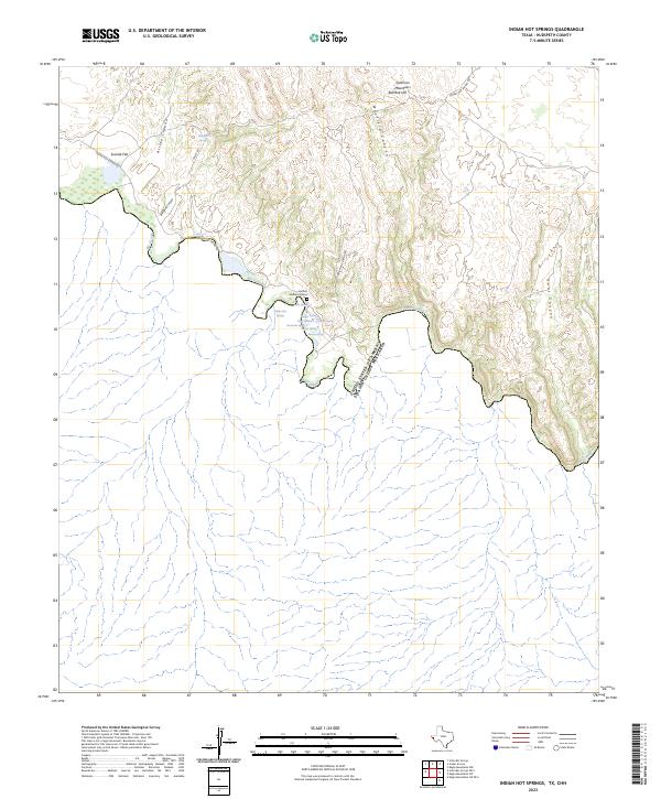US Topo 7.5-minute map for Indian Hot Springs TXCHH