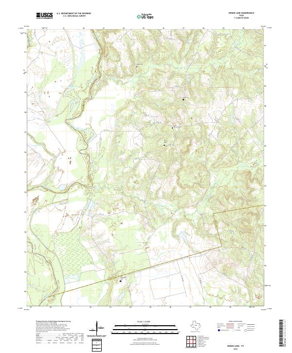 US Topo 7.5-minute map for Indian Lake TX