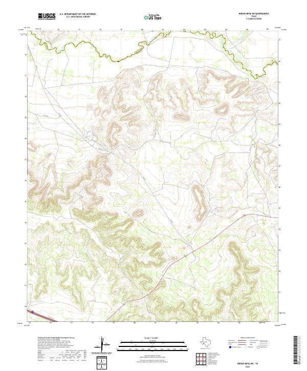 US Topo 7.5-minute map for Indian Mesa NE TX