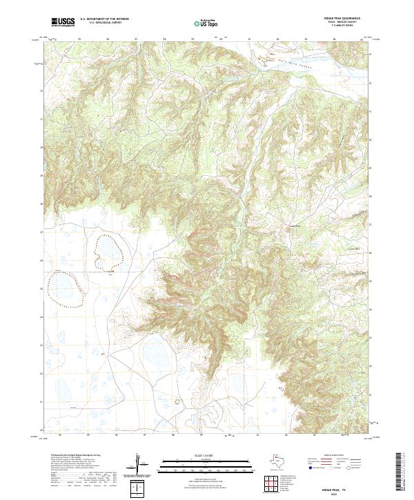 US Topo 7.5-minute map for Indian Peak TX
