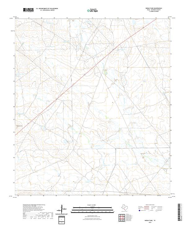 US Topo 7.5-minute map for Indian Tank TX