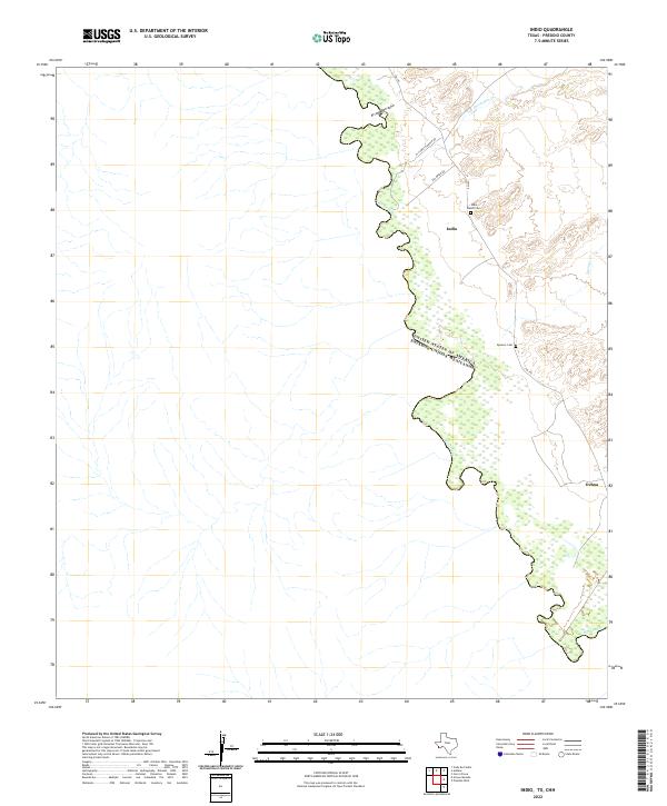 US Topo 7.5-minute map for Indio TXCHH