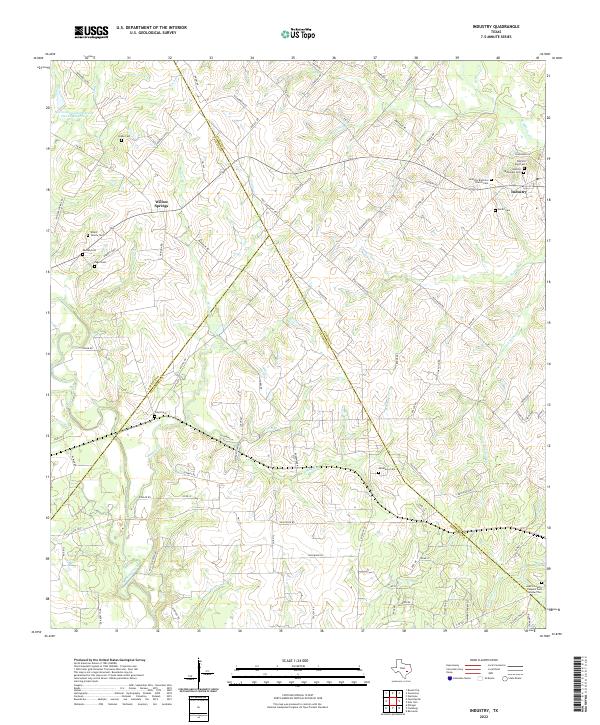 US Topo 7.5-minute map for Industry TX