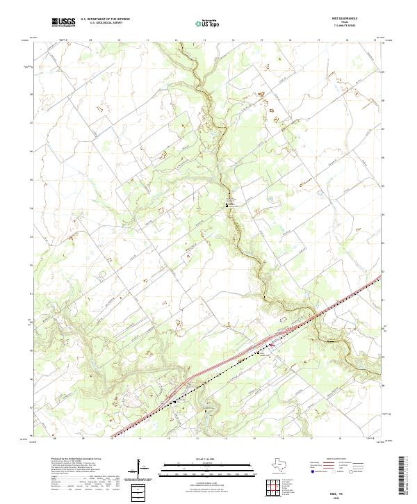 US Topo 7.5-minute map for Inez TX