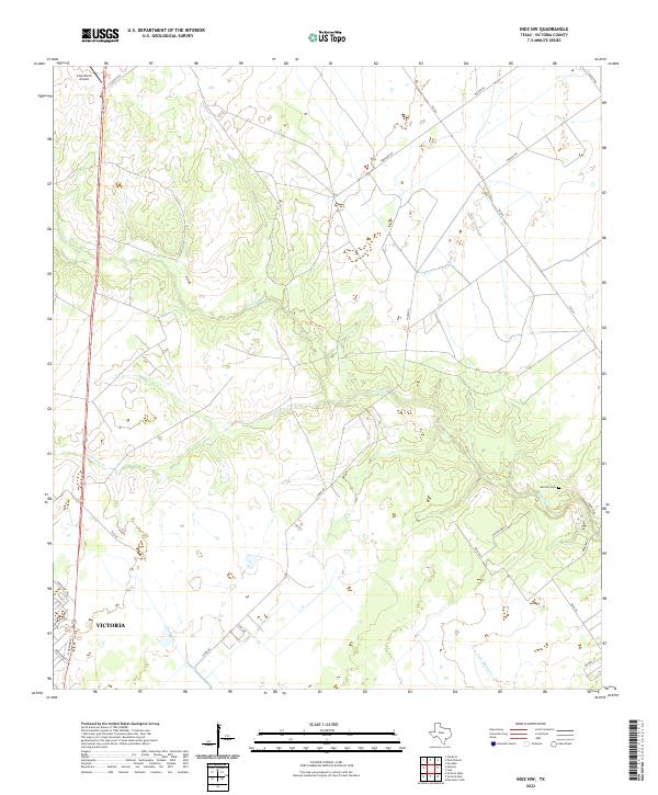 US Topo 7.5-minute map for Inez NW TX