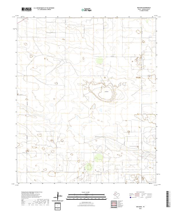 US Topo 7.5-minute map for Ink Basin TX