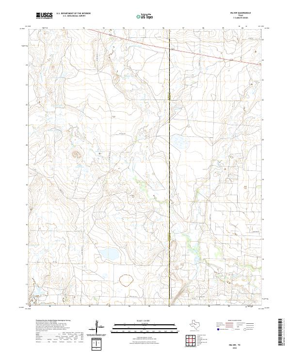 US Topo 7.5-minute map for Ira NW TX