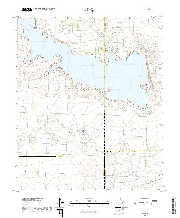 US Topo 7.5-minute map for Ira SW TX