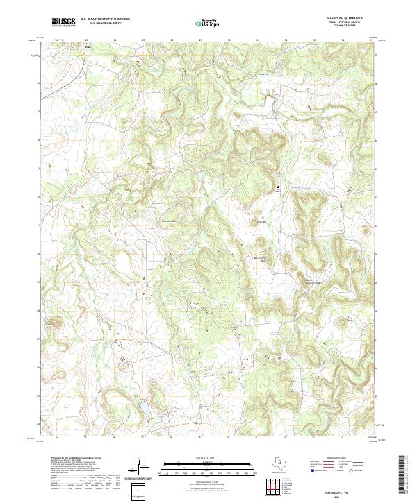 US Topo 7.5-minute map for Ivan South TX