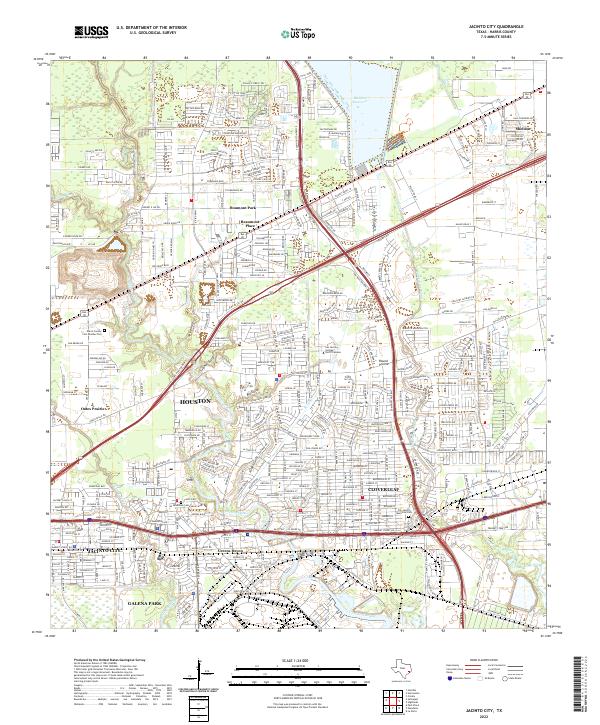 US Topo 7.5-minute map for Jacinto City TX