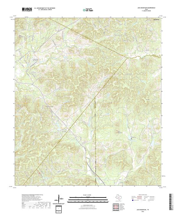 US Topo 7.5-minute map for Jack Mountain TX
