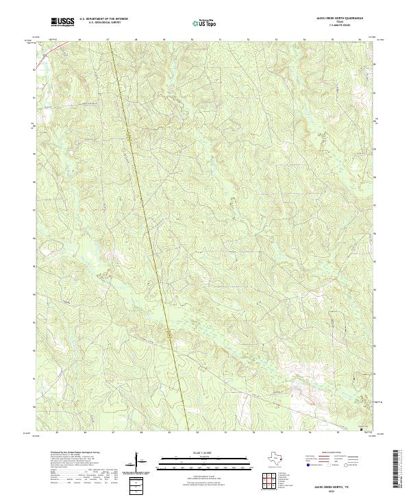 US Topo 7.5-minute map for Jacks Creek North TX