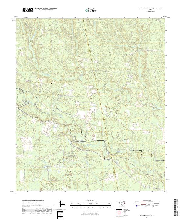 US Topo 7.5-minute map for Jacks Creek South TX