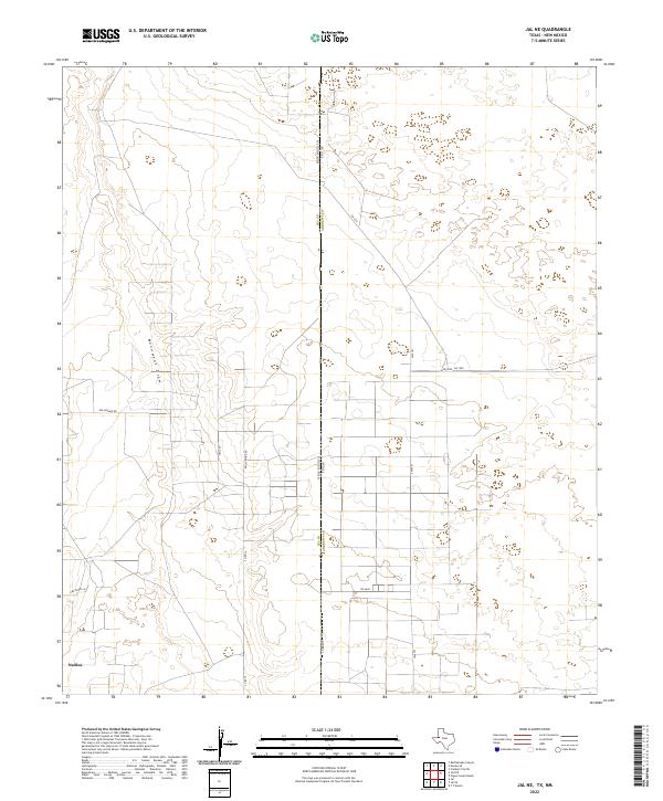 US Topo 7.5-minute map for Jal NE TXNM