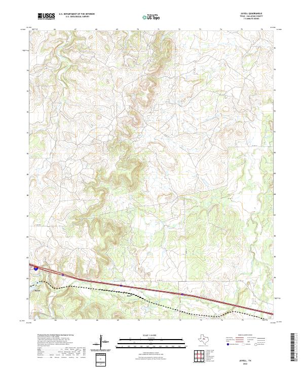 US Topo 7.5-minute map for Jayell TX