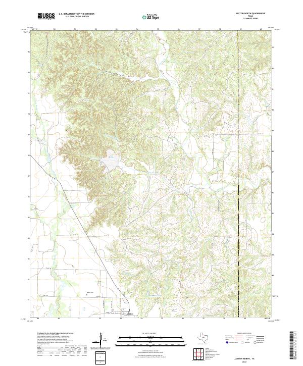 US Topo 7.5-minute map for Jayton North TX