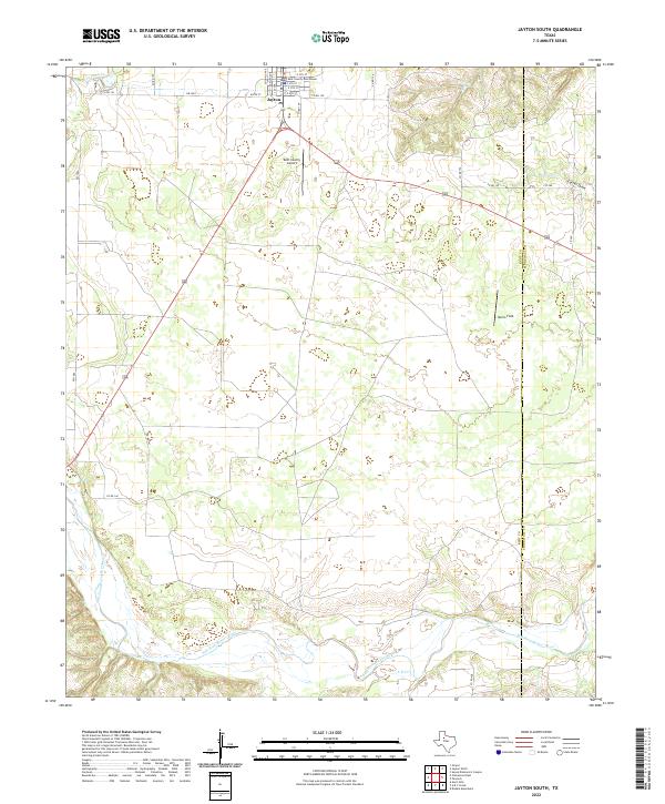 US Topo 7.5-minute map for Jayton South TX