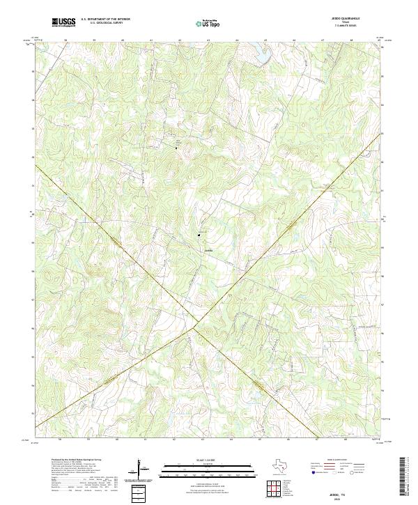 US Topo 7.5-minute map for Jeddo TX