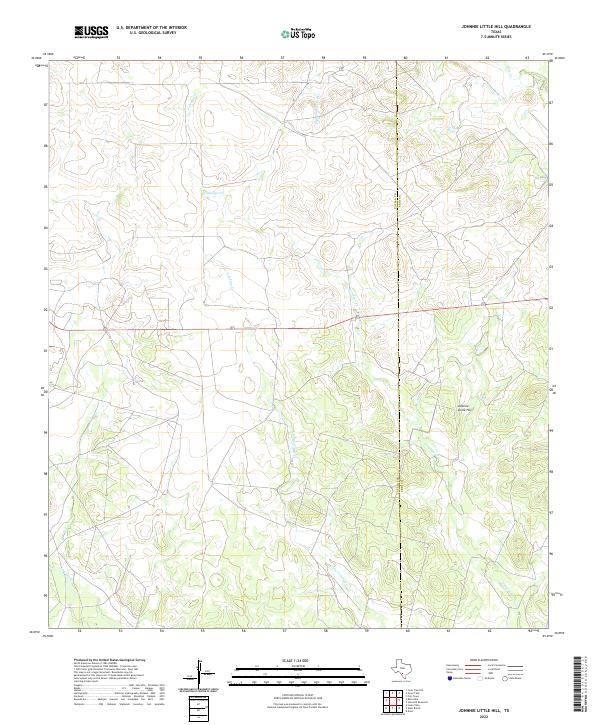 US Topo 7.5-minute map for Johnnie Little Hill TX