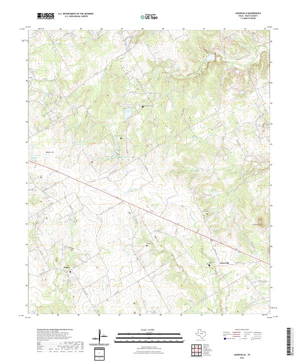 US Topo 7.5-minute map for Johnsville TX