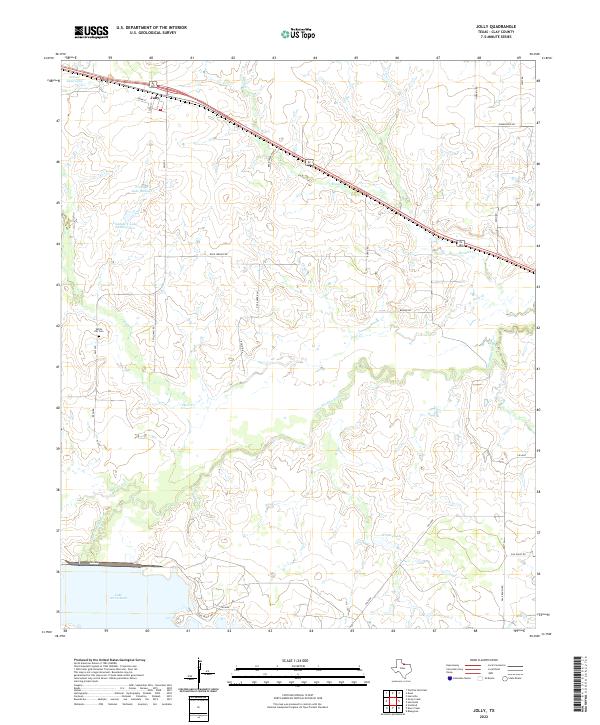 US Topo 7.5-minute map for Jolly TX