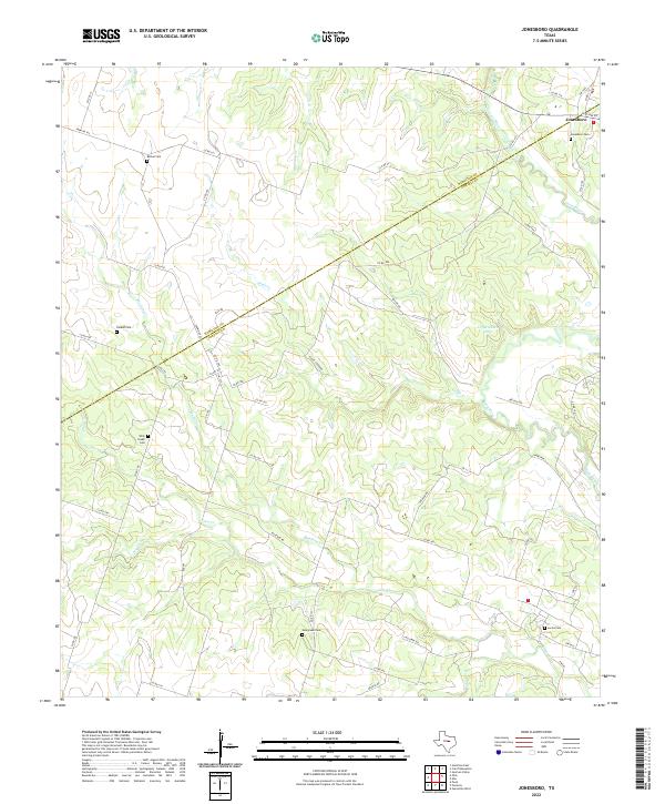 US Topo 7.5-minute map for Jonesboro TX