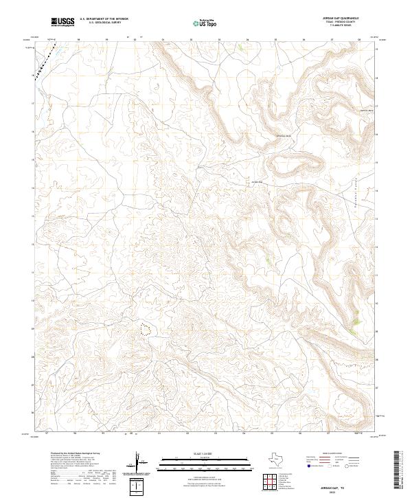 US Topo 7.5-minute map for Jordan Gap TX