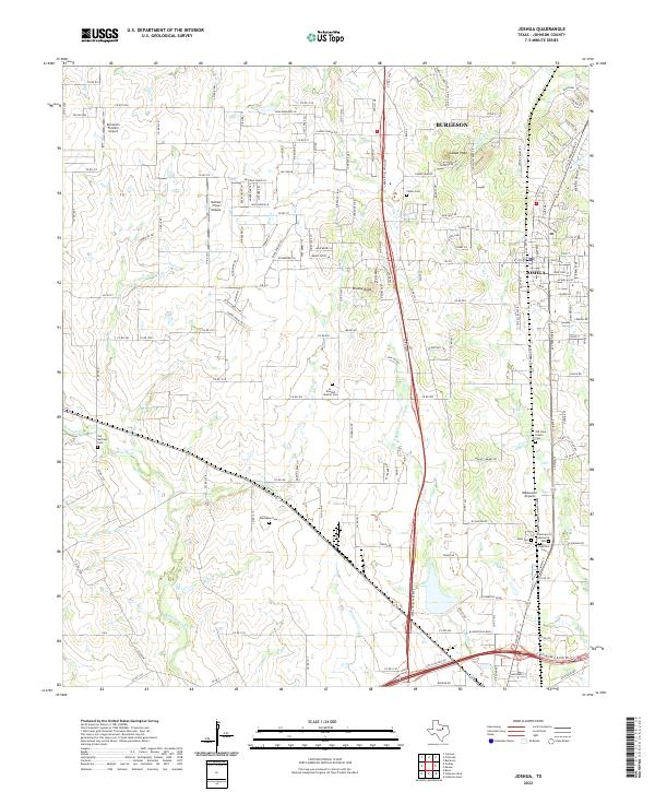 US Topo 7.5-minute map for Joshua TX