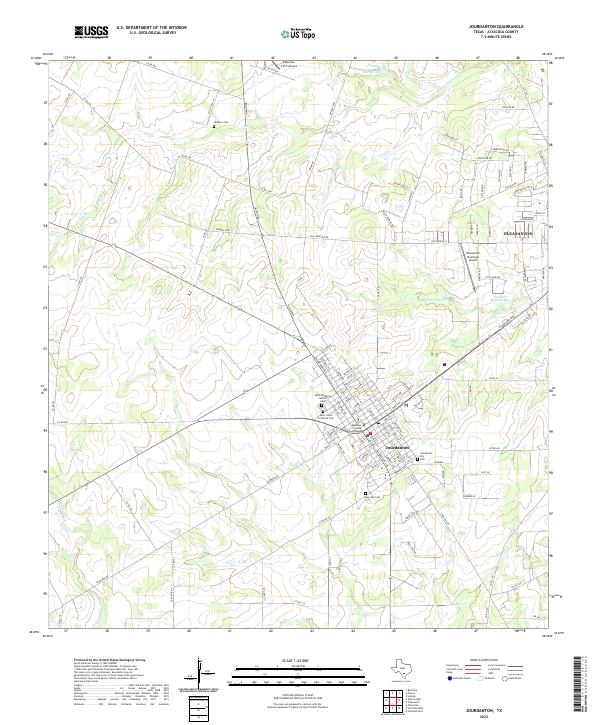 US Topo 7.5-minute map for Jourdanton TX