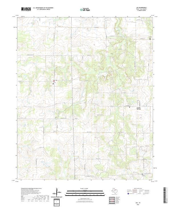 US Topo 7.5-minute map for Joy TX