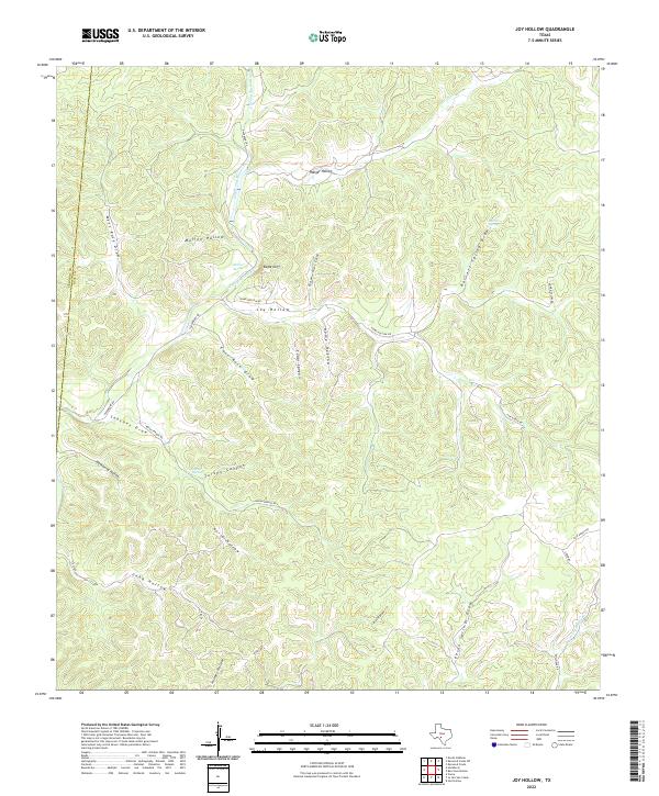 US Topo 7.5-minute map for Joy Hollow TX