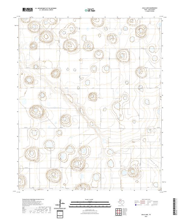 US Topo 7.5-minute map for Julia Lake TX
