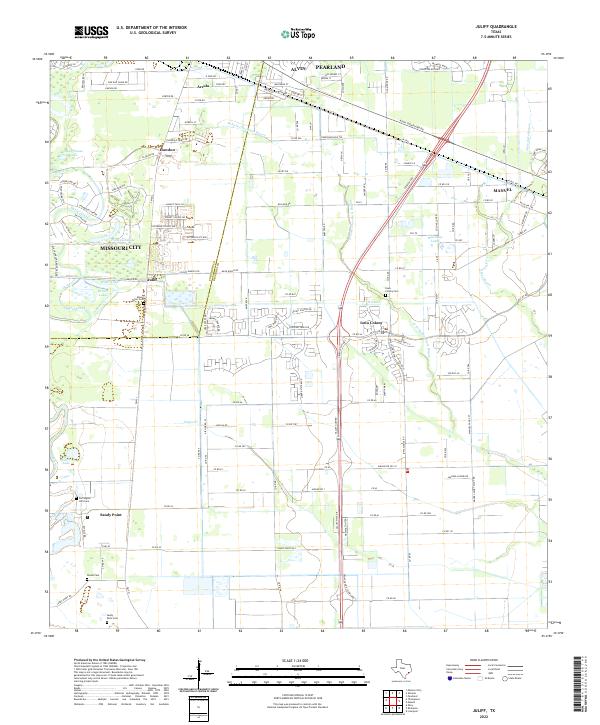 US Topo 7.5-minute map for Juliff TX