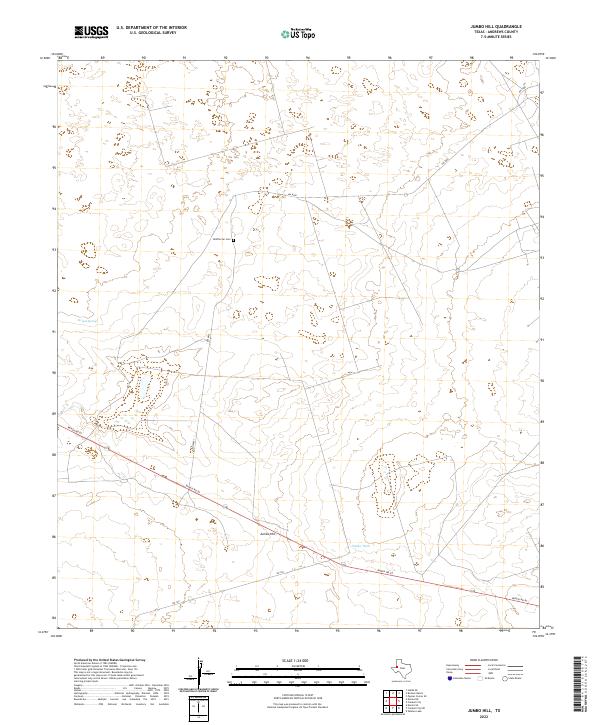 US Topo 7.5-minute map for Jumbo Hill TX