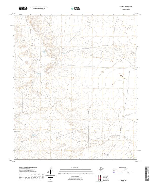 US Topo 7.5-minute map for K C Ranch TX