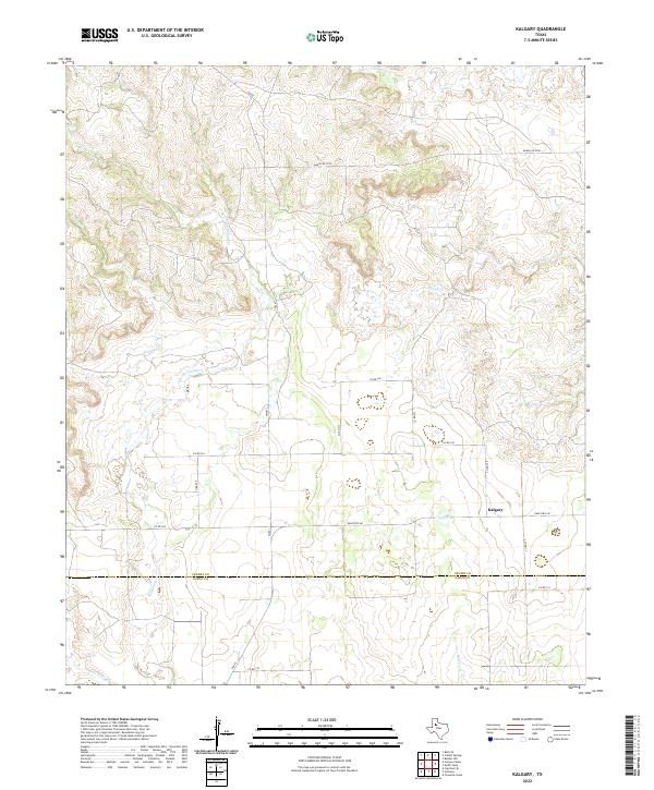 US Topo 7.5-minute map for Kalgary TX