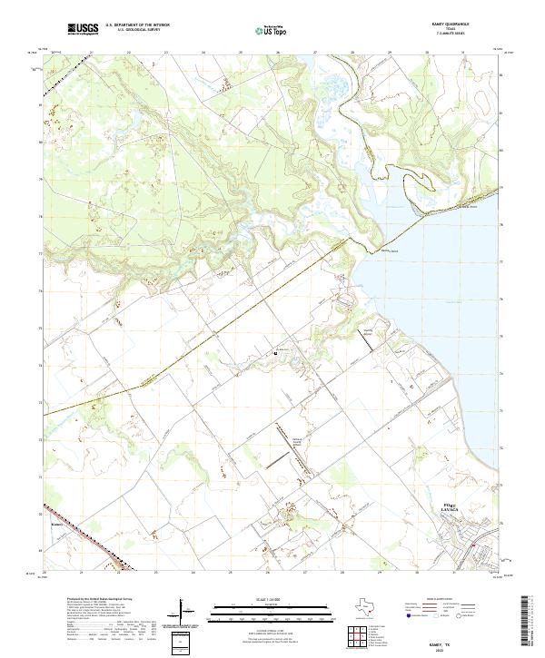 US Topo 7.5-minute map for Kamey TX
