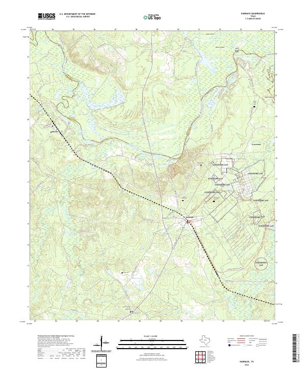 US Topo 7.5-minute map for Karnack TX