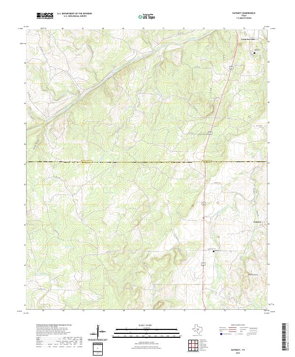 US Topo 7.5-minute map for Katemcy TX