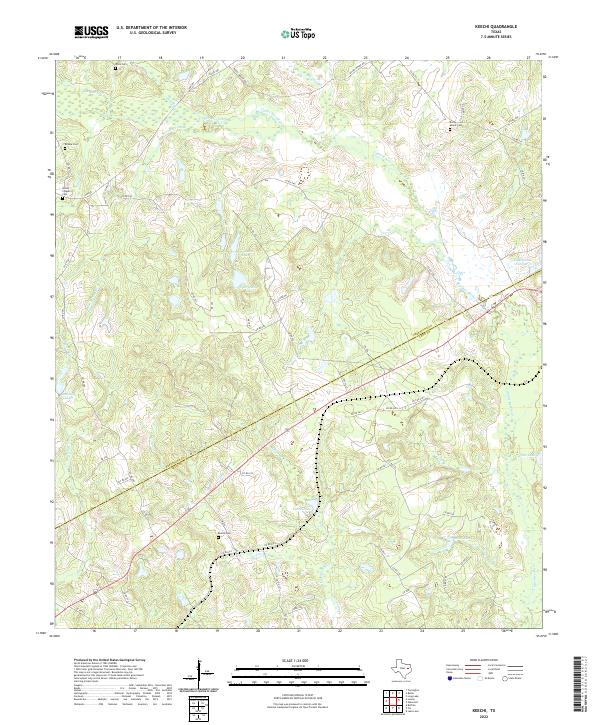US Topo 7.5-minute map for Keechi TX