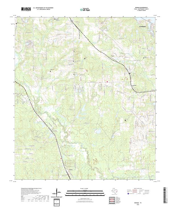 US Topo 7.5-minute map for Keenan TX