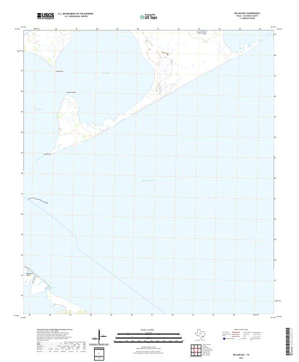 US Topo 7.5-minute map for Keller Bay TX