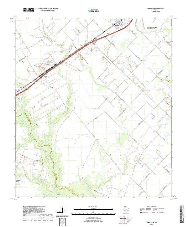 US Topo 7.5-minute map for Kendleton TX